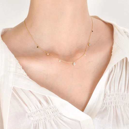 Dewdrop Crystal Station Choker