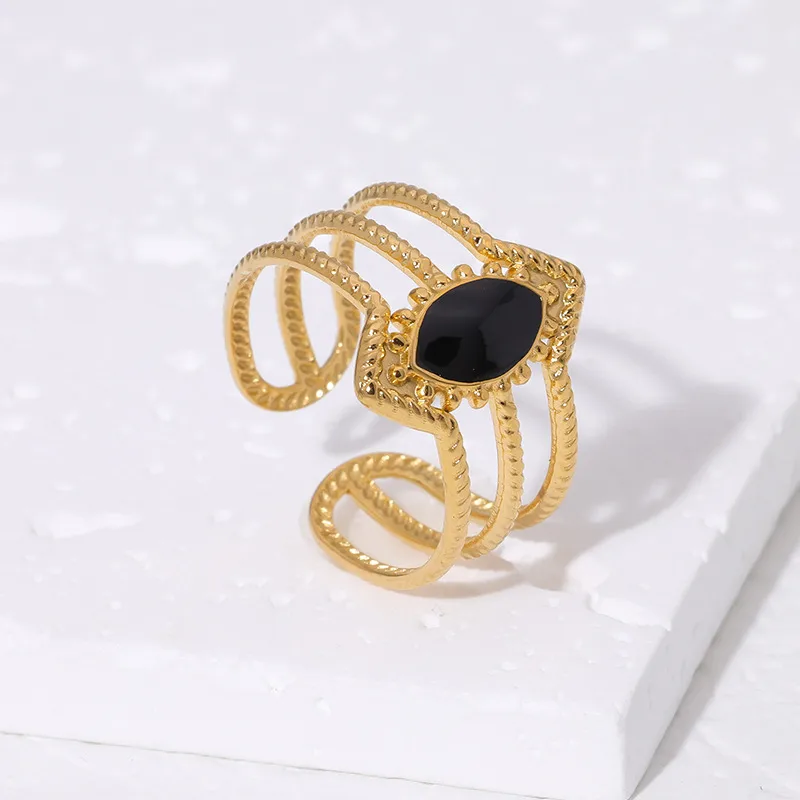 Triple-Row Statement Ring