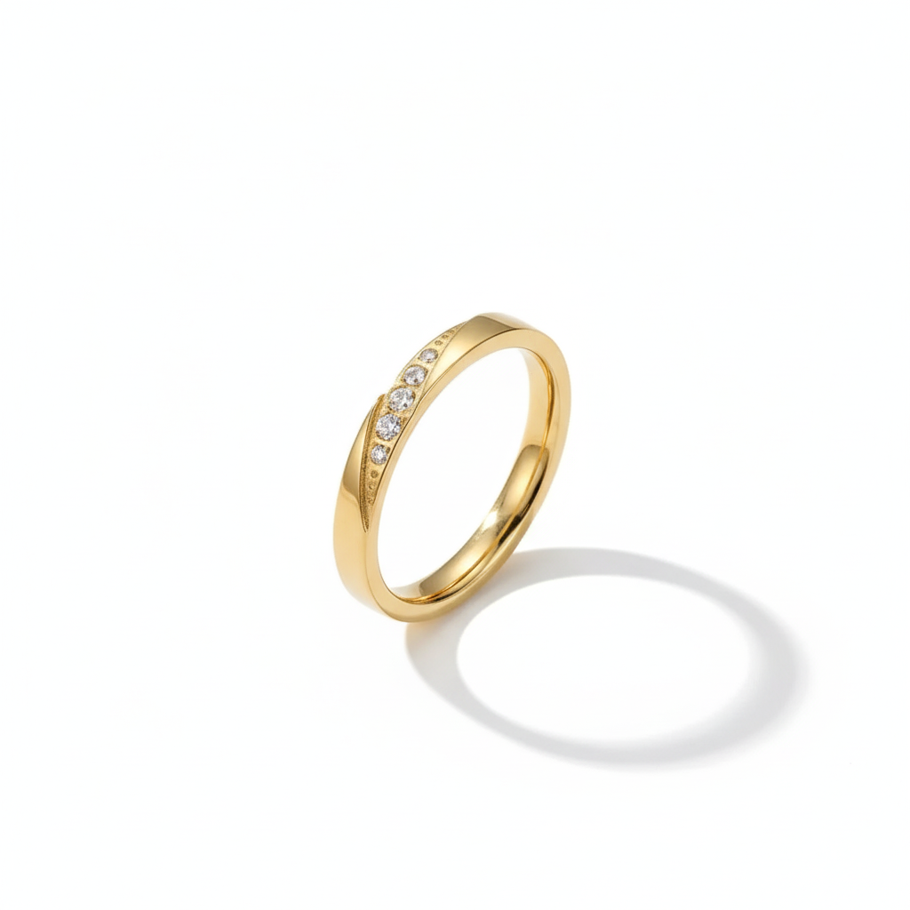 Celestial Path Tapered Gold Band