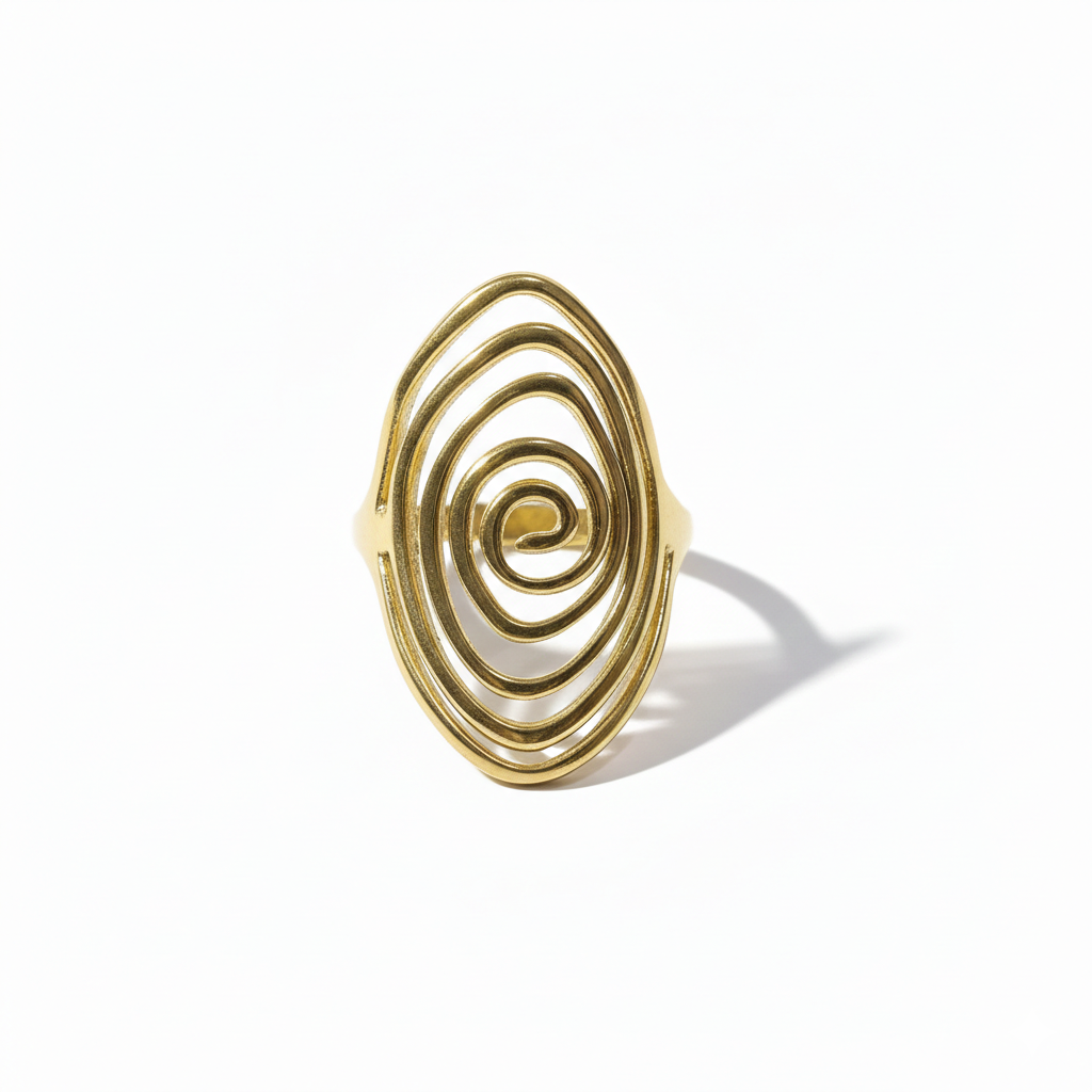 Hypnotic Spiral Statement Ring