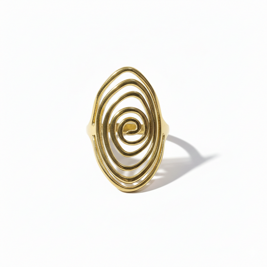 Hypnotic Spiral Statement Ring