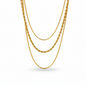 The Essential Triple-Layer Mixed Chain Necklace