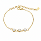 Eternal Radiance Triple Crystal Bezel Bracelet